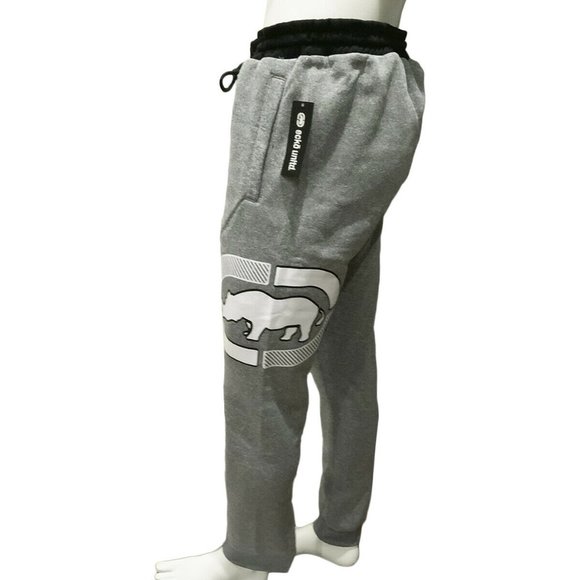 NWT ECKO UNLTD. AUTHENTIC MEN'S GRAY FLEECE PULL ON JOGGER PANTS SIZE L - Picture 3 of 5